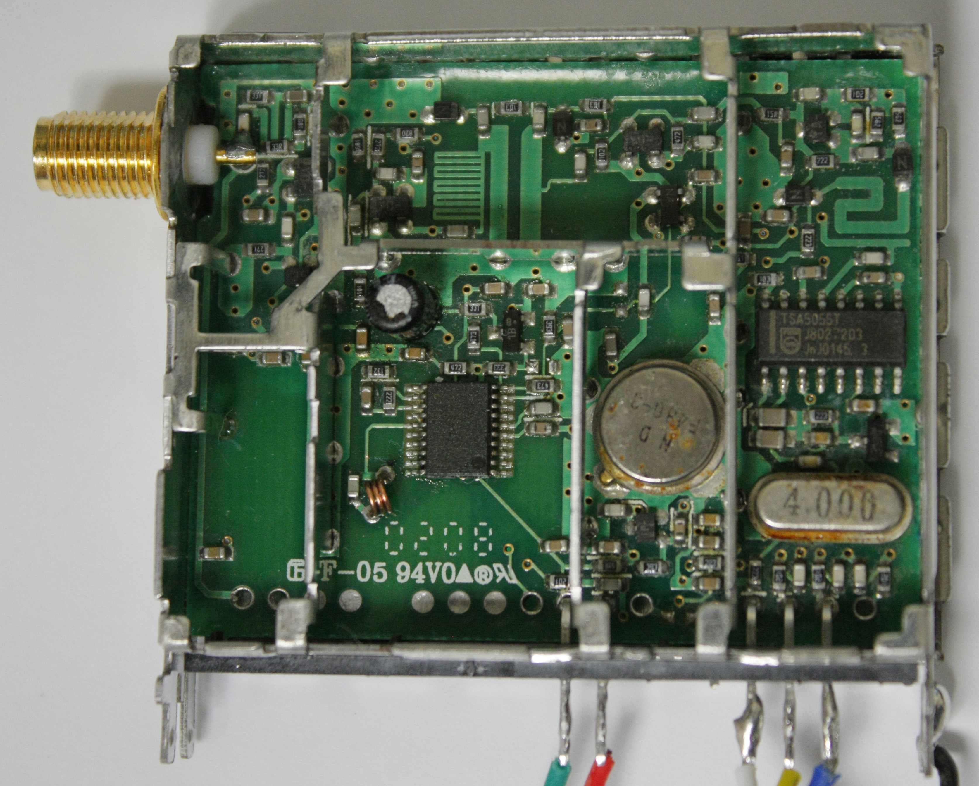 Internals of the video receiver RF section