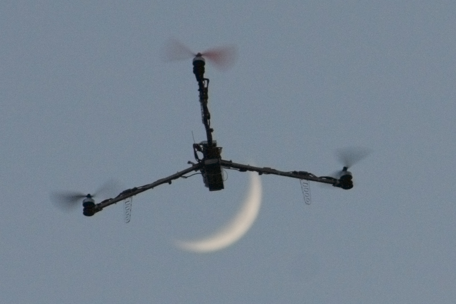 Tricopter against the moon