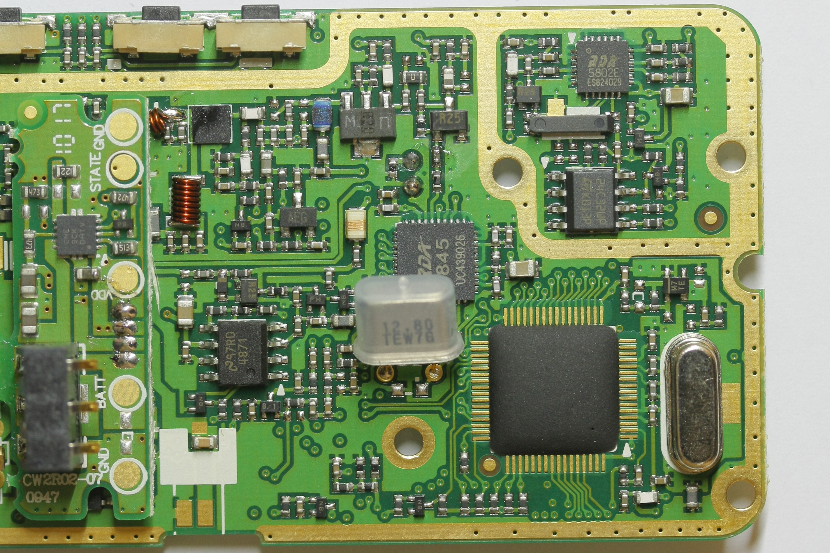 Lower section of main PCB
