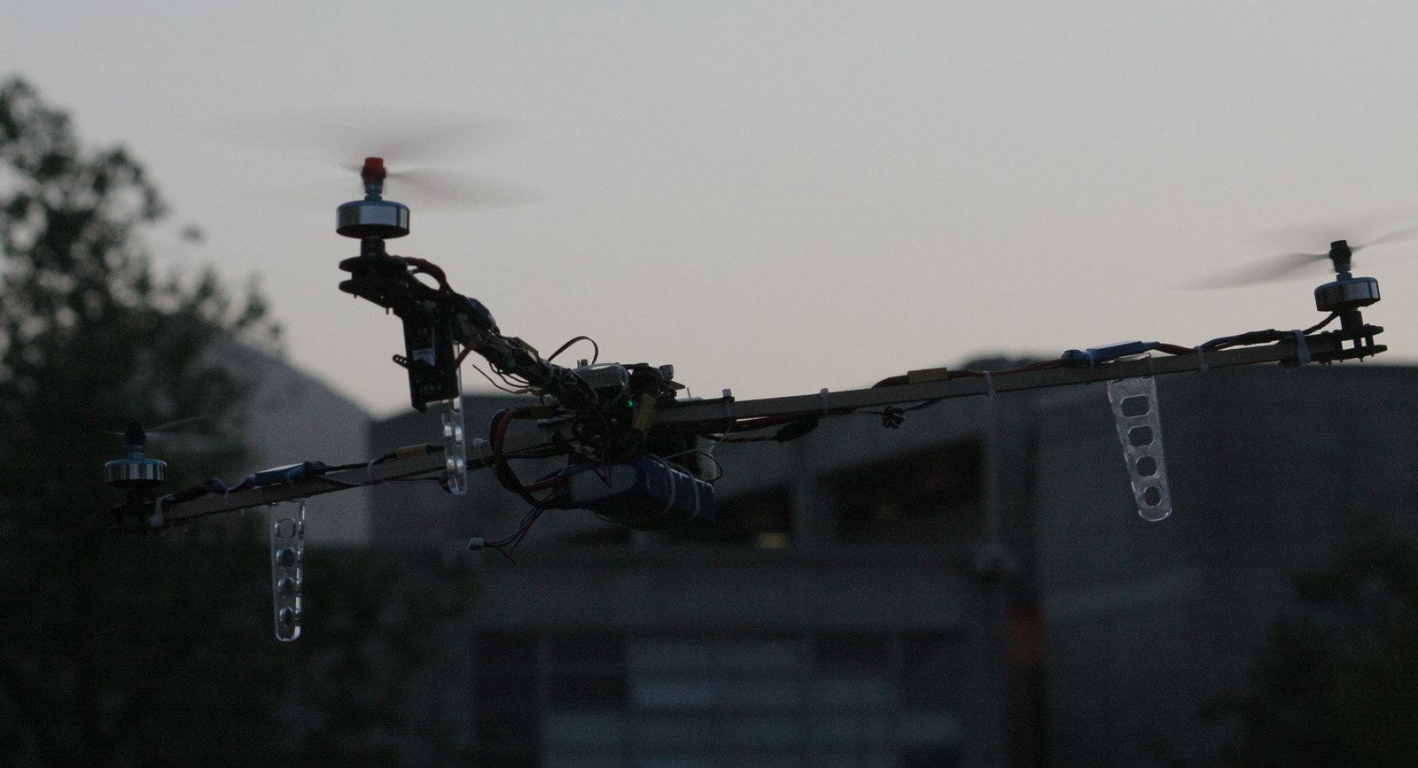 Tricopter during an evening flight
